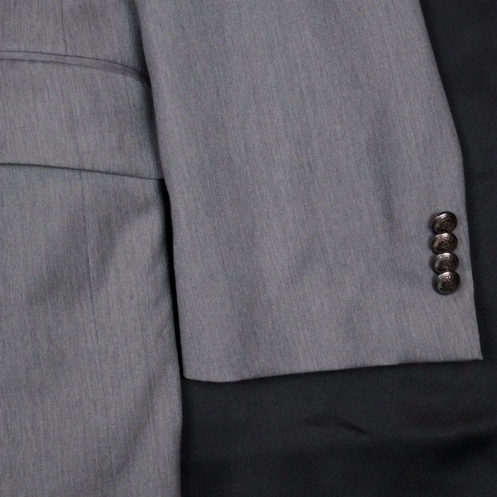Paul Fredrick Blazer Mens 52L Grey Wool Professional Classic Fit